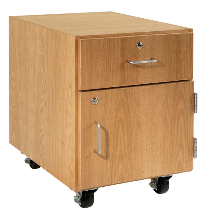 Diversified Woodcrafts M Series Mobile Storage Cabinet, Hinged Right Door, 24 x 22 x 30 Inches, 1 Drawer