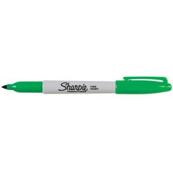 Image for Sharpie Permanent Markers, Fine Point, Green, Pack of 12 from School Specialty