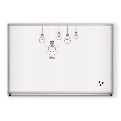 MooreCo Porcelain Steel Retro Finish Panel, Standard Gloss White