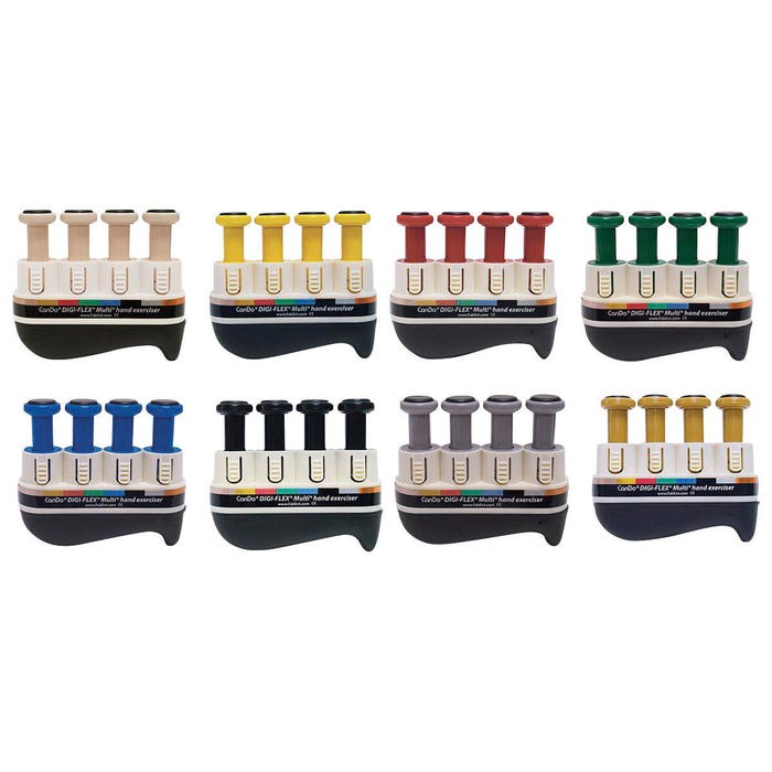 CanDo Digi-Flex Hand Exerciser Set, Set of 8