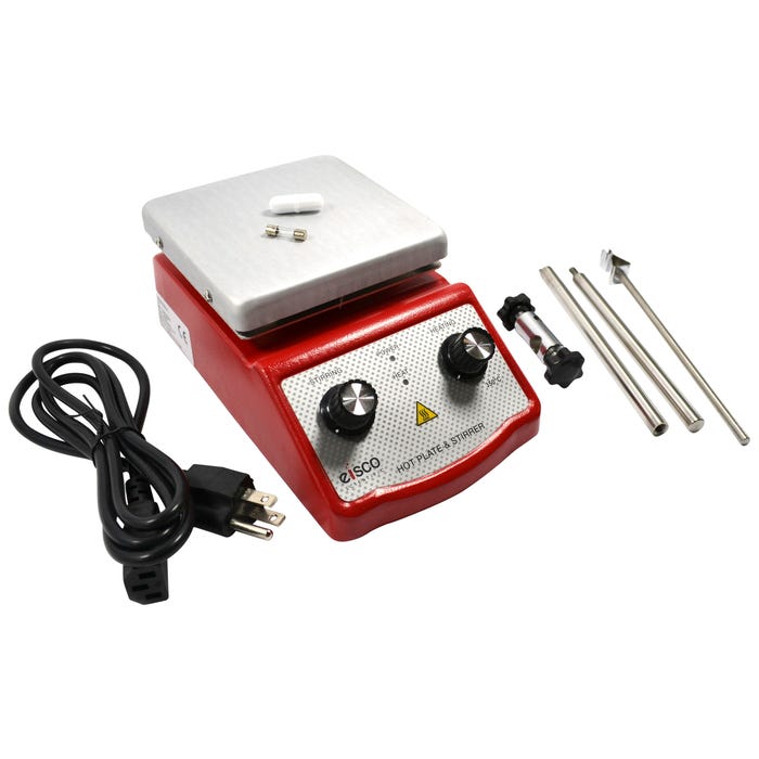 EISCO Hot Plate with Magnetic Stirrer- Aluminum Top, 110/120 V AC