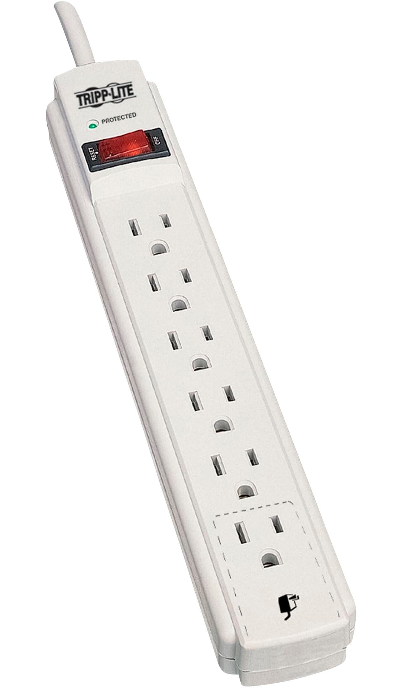 Tripp Lite 6-Outlet Surge Protector, 15 Foot Cord, 790 Joules, Light Gray 2136086