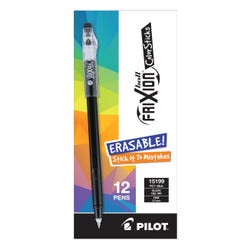 Pilot FriXion ColorSticks Erasable Gel Ink Pens, Fine Point, Black Ink, Pack of 12 2130999