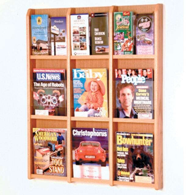 Wooden Mallet Literature Wall Rack 4001125