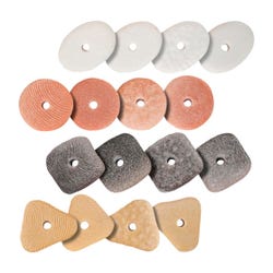 Image for Yellow Door Threading Pebbles, 16 Pieces and 2 Laces from School Specialty