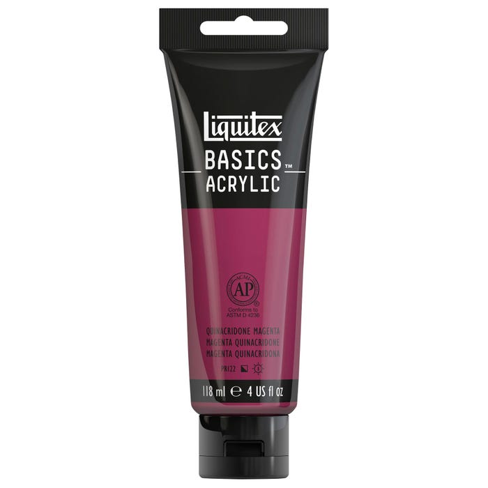 Liquitex BASICS Acrylic Paint, 4 Ounces, Quinacridone Magenta