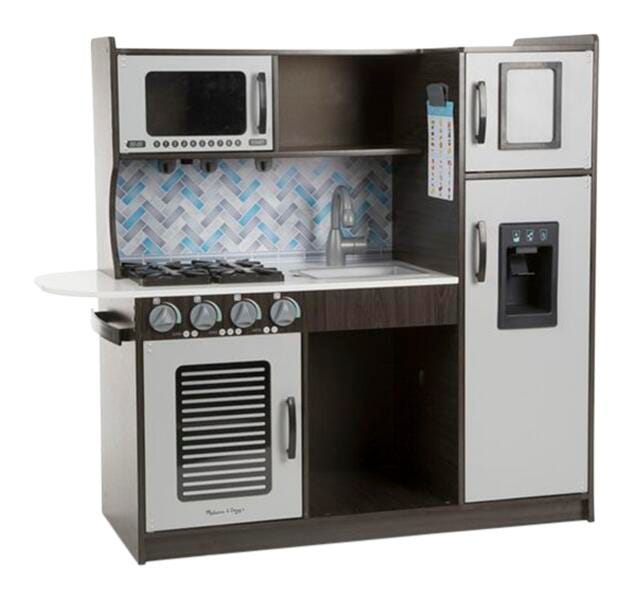 Melissa & Doug Chef Kitchen, 39 x 43-1/4 x 15-1/2 Inches, Charcoal, Item Number 2013658