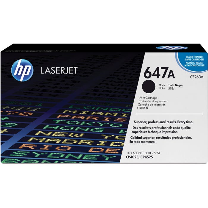 HP 647A Ink Cartridge, CE260A, Black
