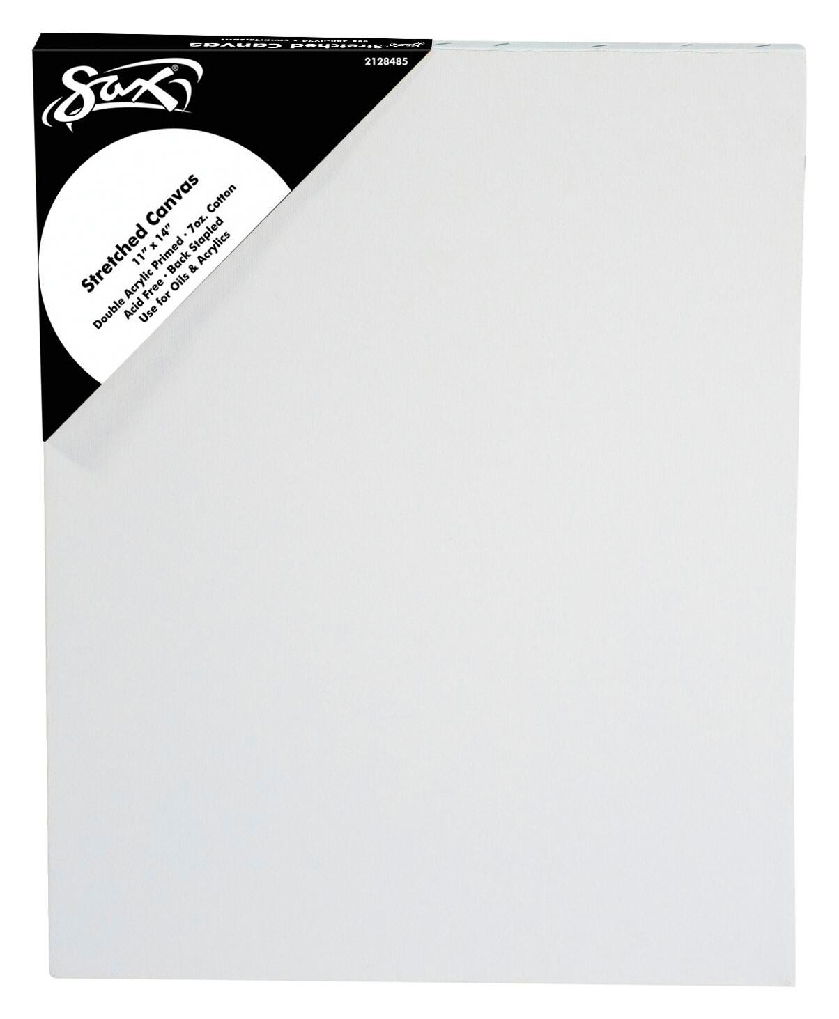 Image for Sax Quality Stretched Canvas, Double Acrylic Primed, 11 x 14 Inches, White from School Specialty