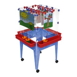ChildBrite Mobile 4-Sided Easel Center, 21 x 21 x 44 Inches, Item Number 1532507