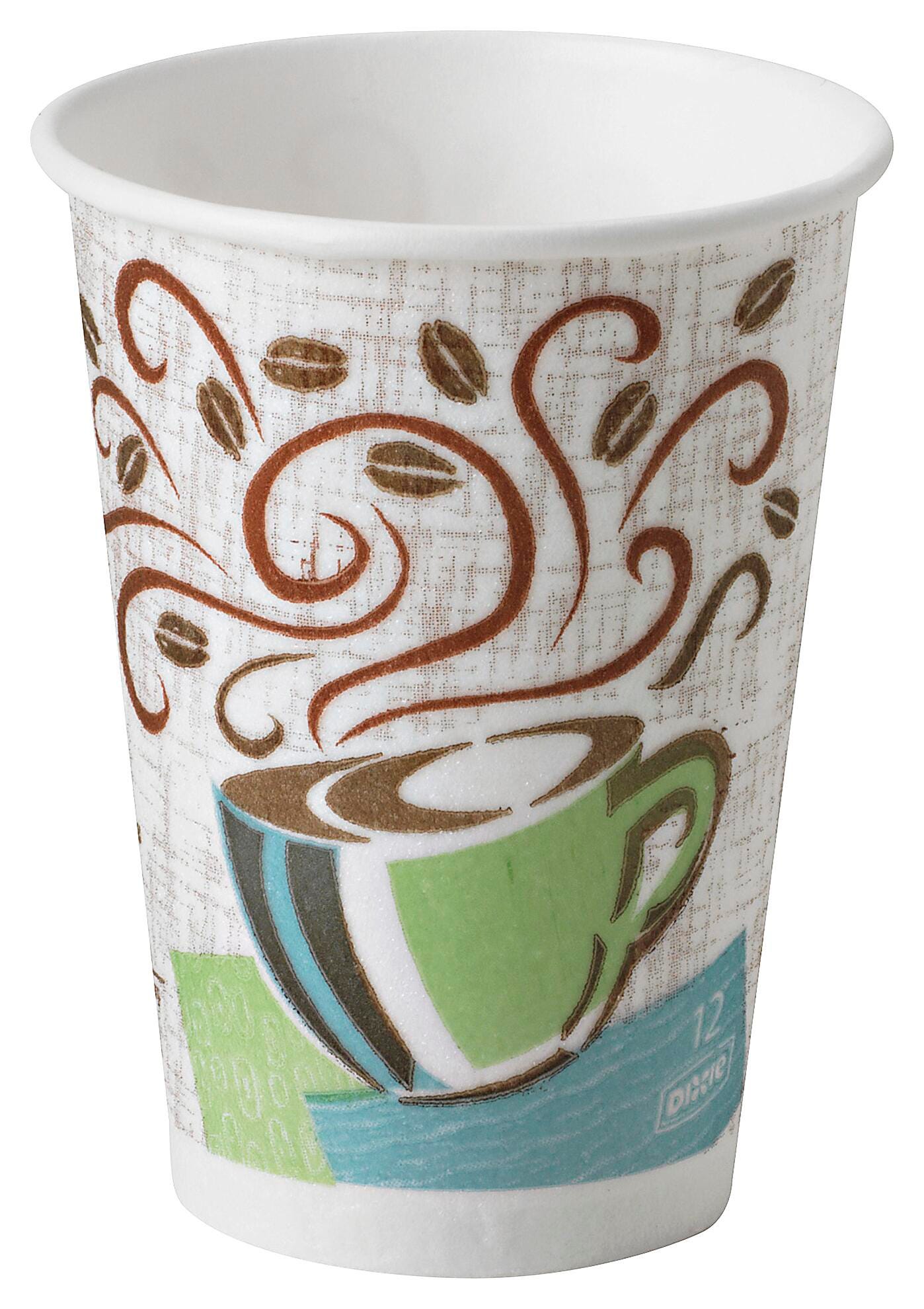 Dixie PerfecTouch Hot Cup, 12 Ounces, Pack of 25, Item Number 1603479