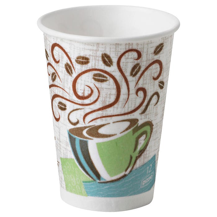 Dixie PerfecTouch Hot Cup, 12 Ounces, Pack of 25