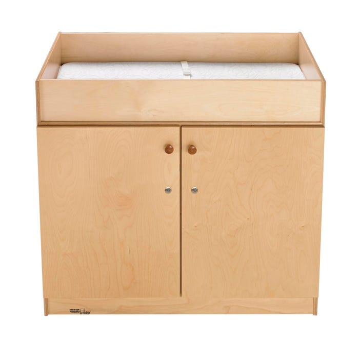 Childcraft Changing Table with Locking Doors, Wooden, 40 x 20-3/4 x 36 Inches