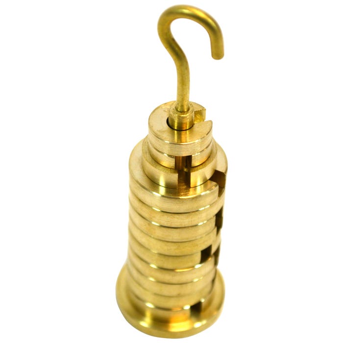 Eisco Labs Slotted Masses with Hanger, Brass, 1000 Gram Capacity, Set of 12