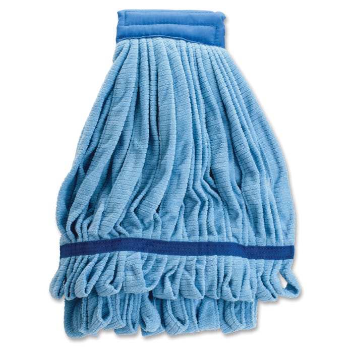 Genuine Joe Microfiber Medium Mophead, 60 Inches, Blue