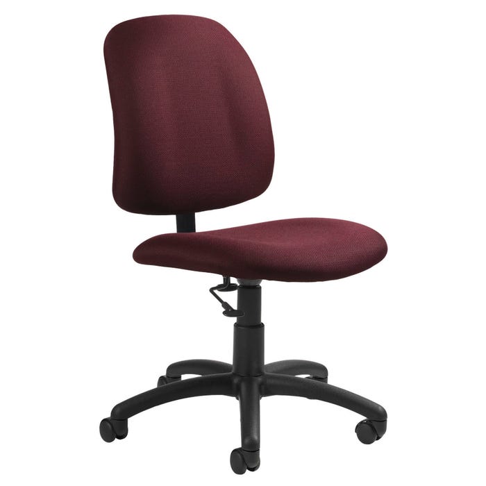 Global Industries Goal Mid-Back Armless Task Chair, 20-1/2 x 24-1/2 x 39 Inches