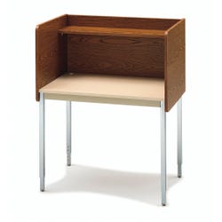 Smith Carrel Single Modular Carrel Starter, 37 x 24 x 46-1/4 Inches 4001044