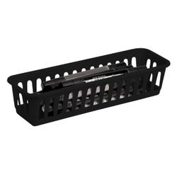 Storex Supply Basket, 13 x 4-4/5 x 2-1/3 Inches, Black, Pack of 12 2133409