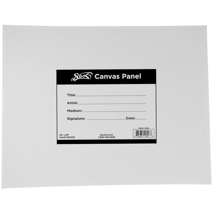 Sax Genuine Canvas Panel, 22 x 28 Inches, White