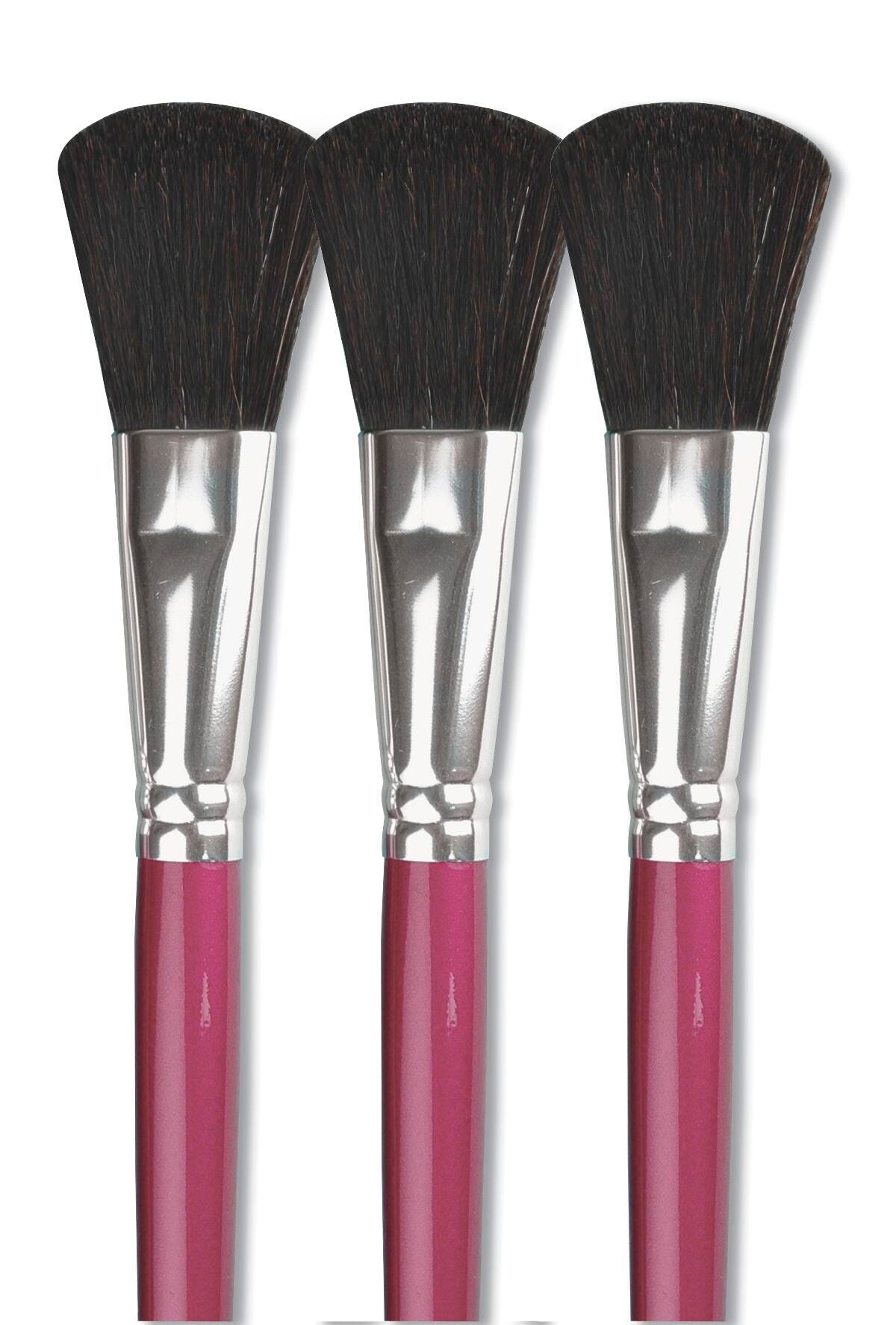 Sax True Flow Oval Wash Ox Hair Easel Brushes, 1 Inch, Pack of 3, Item Number 1567550