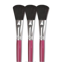 Sax True Flow Oval Wash Ox Hair Easel Brushes, 1 Inch, Pack of 3, Item Number 1567550