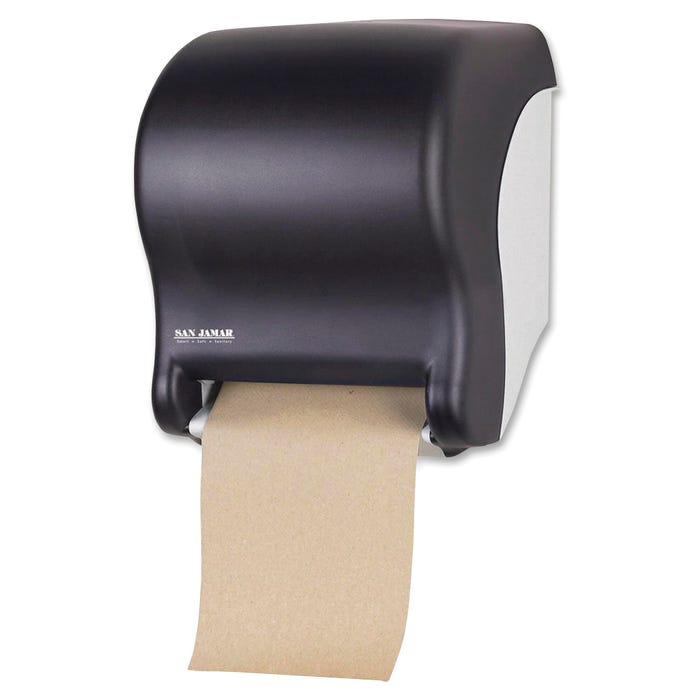 San Jamar Tear-N-Dry Essence Towel Dispenser, Touchless, 11-3/4 x 9-1/8 x 15 Inches, Black