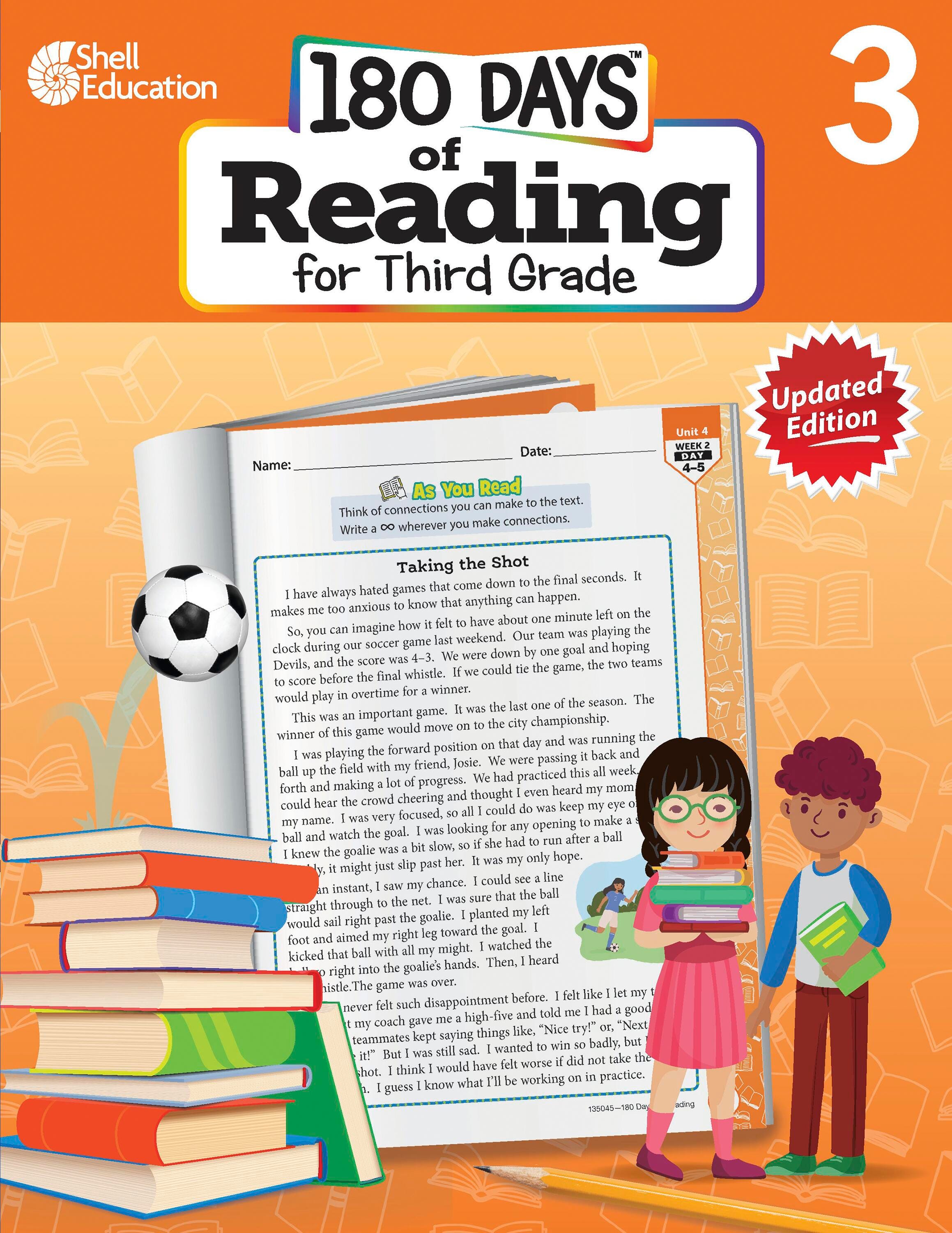 Image for Shell Education 180 Days Of Reading For Third Grade, Second Edition from School Specialty