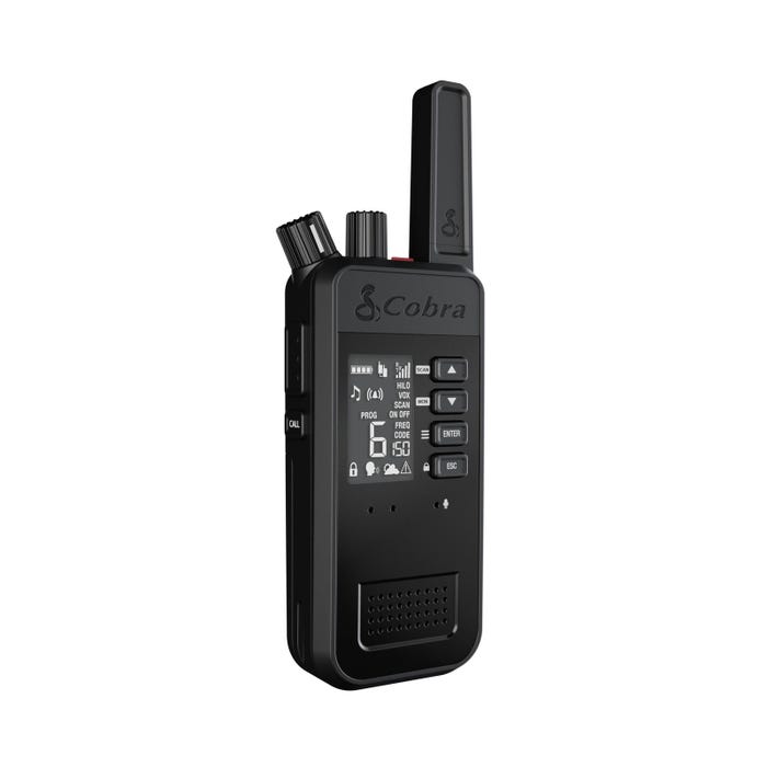 Cobra Performa 450 2-Way LMR Radio with LCD Screen, 6-Channels, Programmed, Single