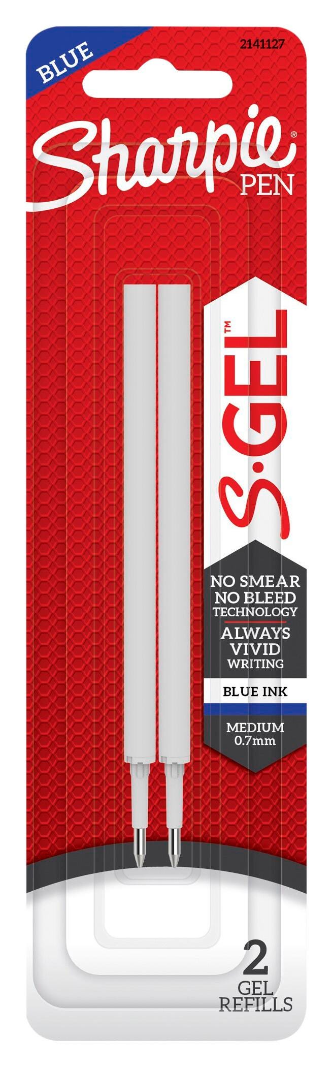 Sharpie S-Gel Refills, Blue Ink, Medium Point, 0.7 mm, Pack of 2, Item Number 2086801