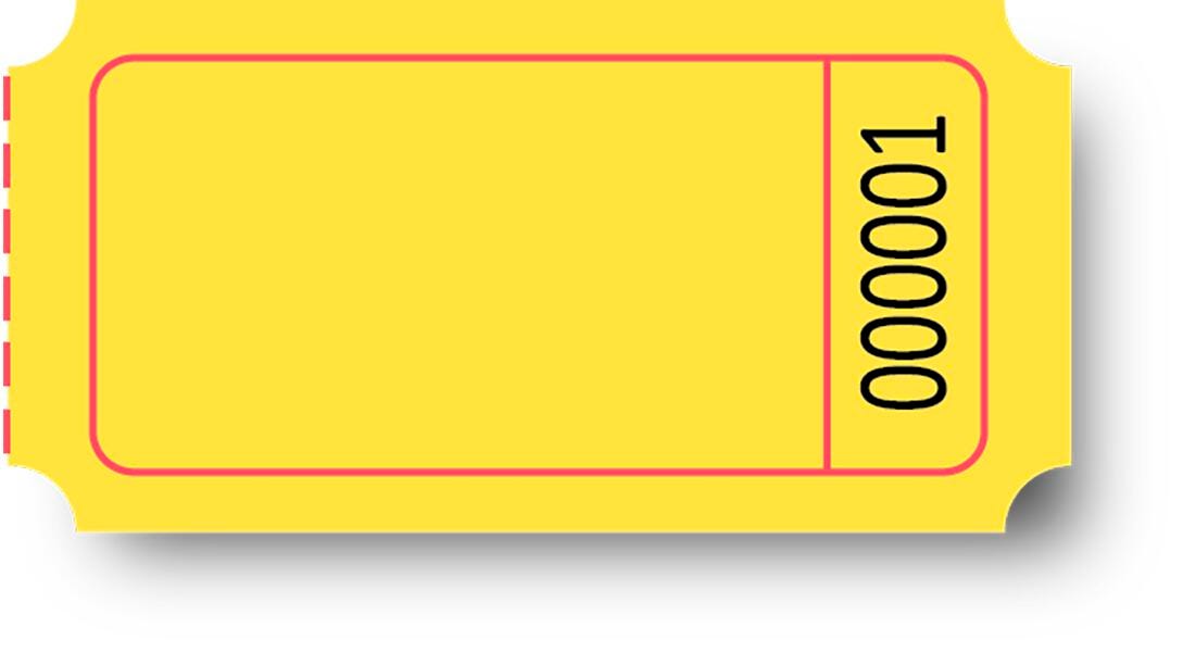 School Specialty Single Roll Blank Tickets, Yellow, Pack of 2000, Item Number 042462