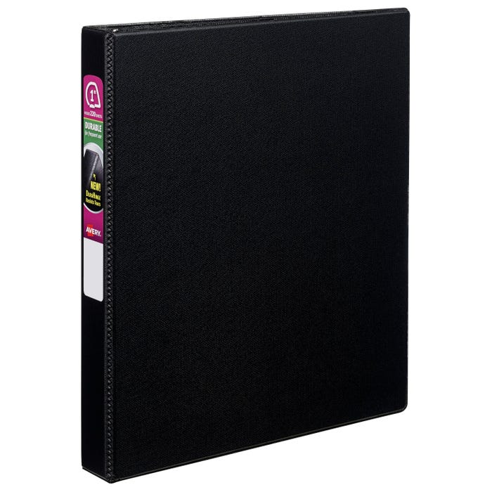 Avery Durable Binder, 1 Inch Slant Ring, Black