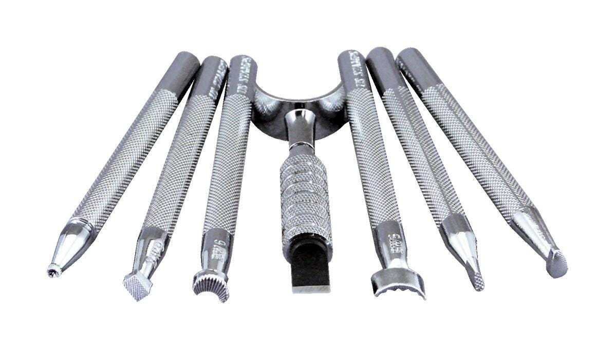 ReaLeather Basics of Leather Tooling Kit, Set of 7