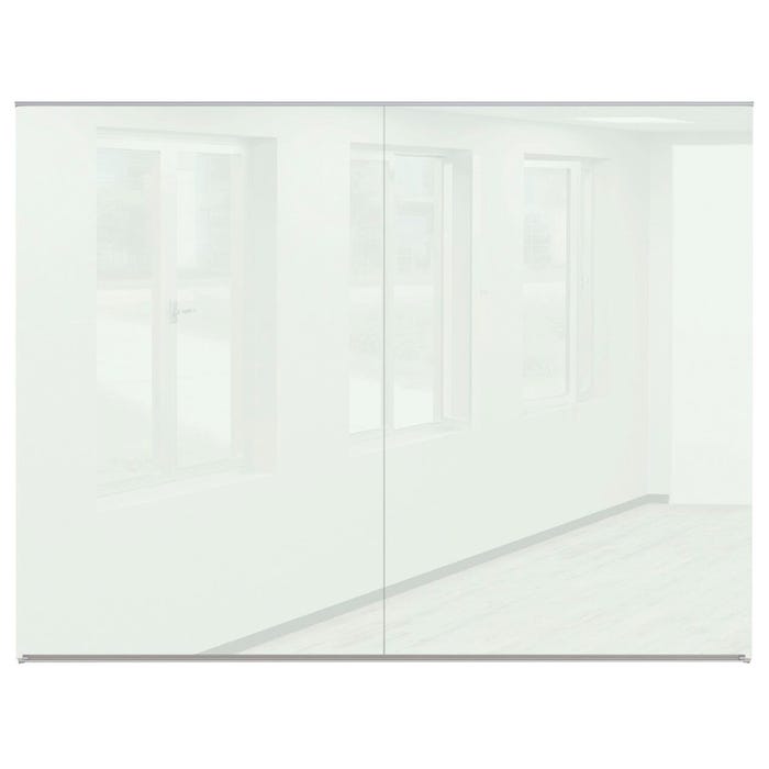 MooreCo Office Glass Wall Panel, 6 x 8 Feet