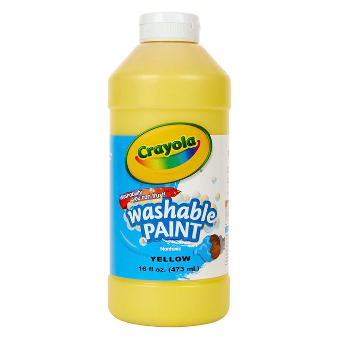 Crayola Washable Paint, 1 Pint Bottle, Yellow