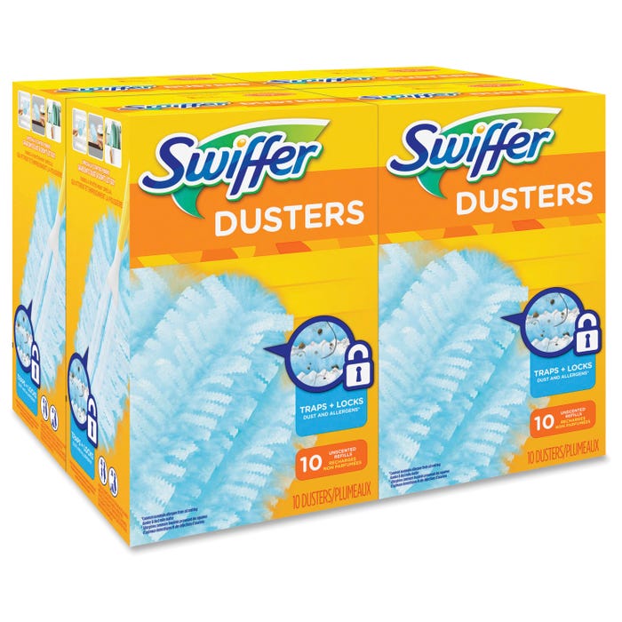 Swiffer Unscented Dusters Refills, Unscented, Blue, Case of 4
