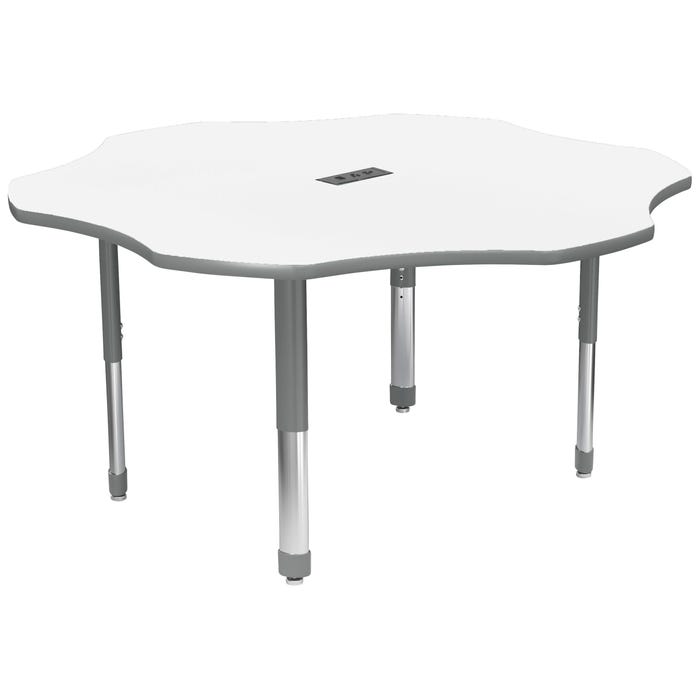 Classroom Select Activity Table with Power, Flower, 60 Inches