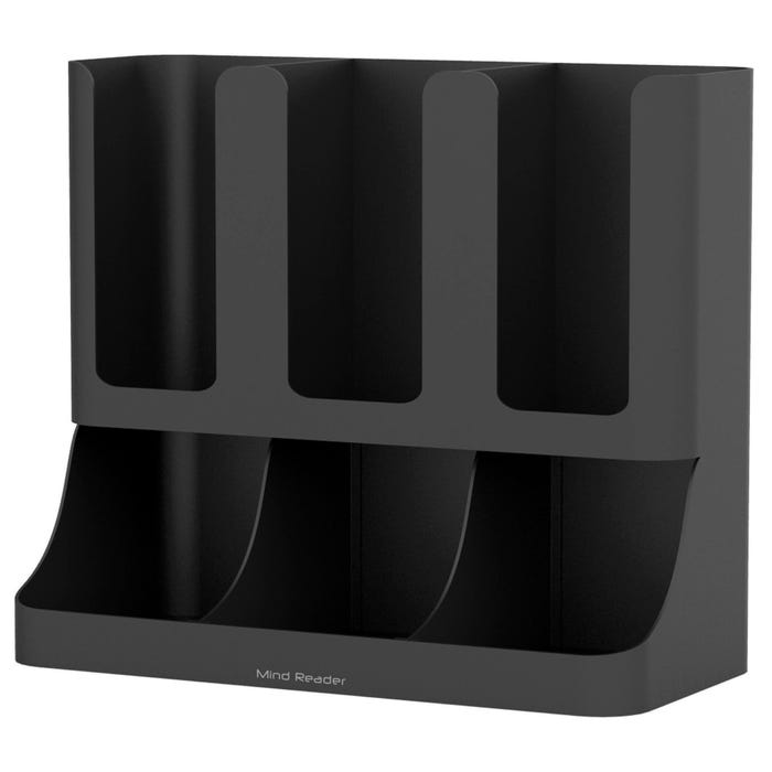 Mind Reader 6-Compartment Condiment Organizer, Black