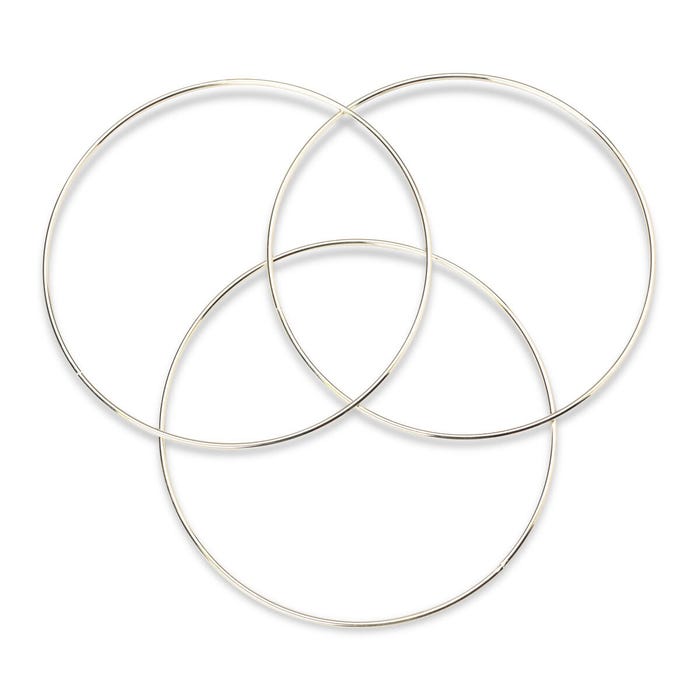 Pepperell Braiding Brass Rings, 6 Inches, Pack of 12