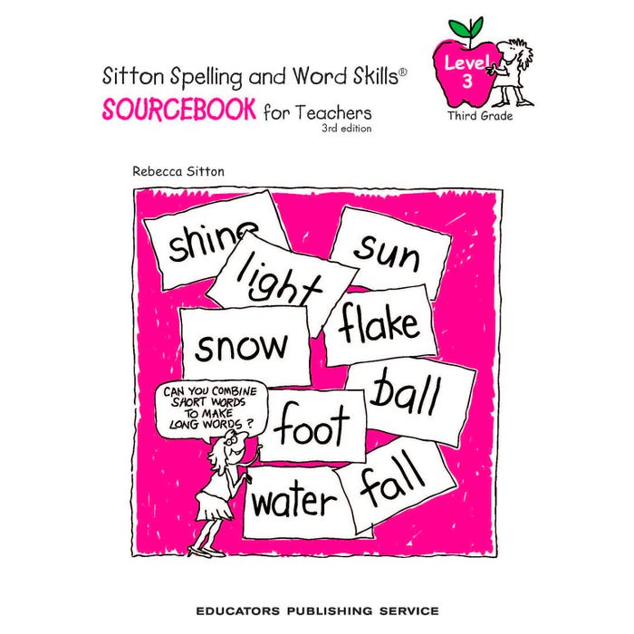 Sitton Spelling Sourcebook for Teacher, Grade 3, Set of 1 Book and 5 Posters