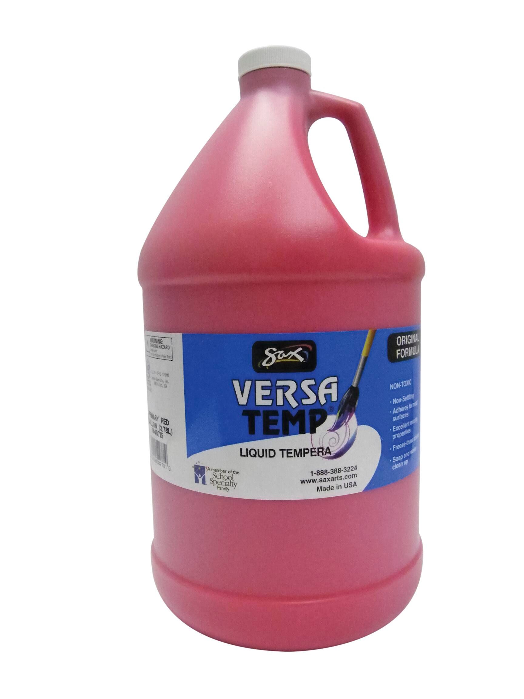 Sax Versatemp Heavy-Bodied Tempera Paint, 1 Gallon, Primary Red 1440715
