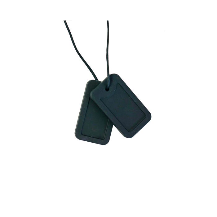 Chewigem Chew Necklace Dog Tags, Black
