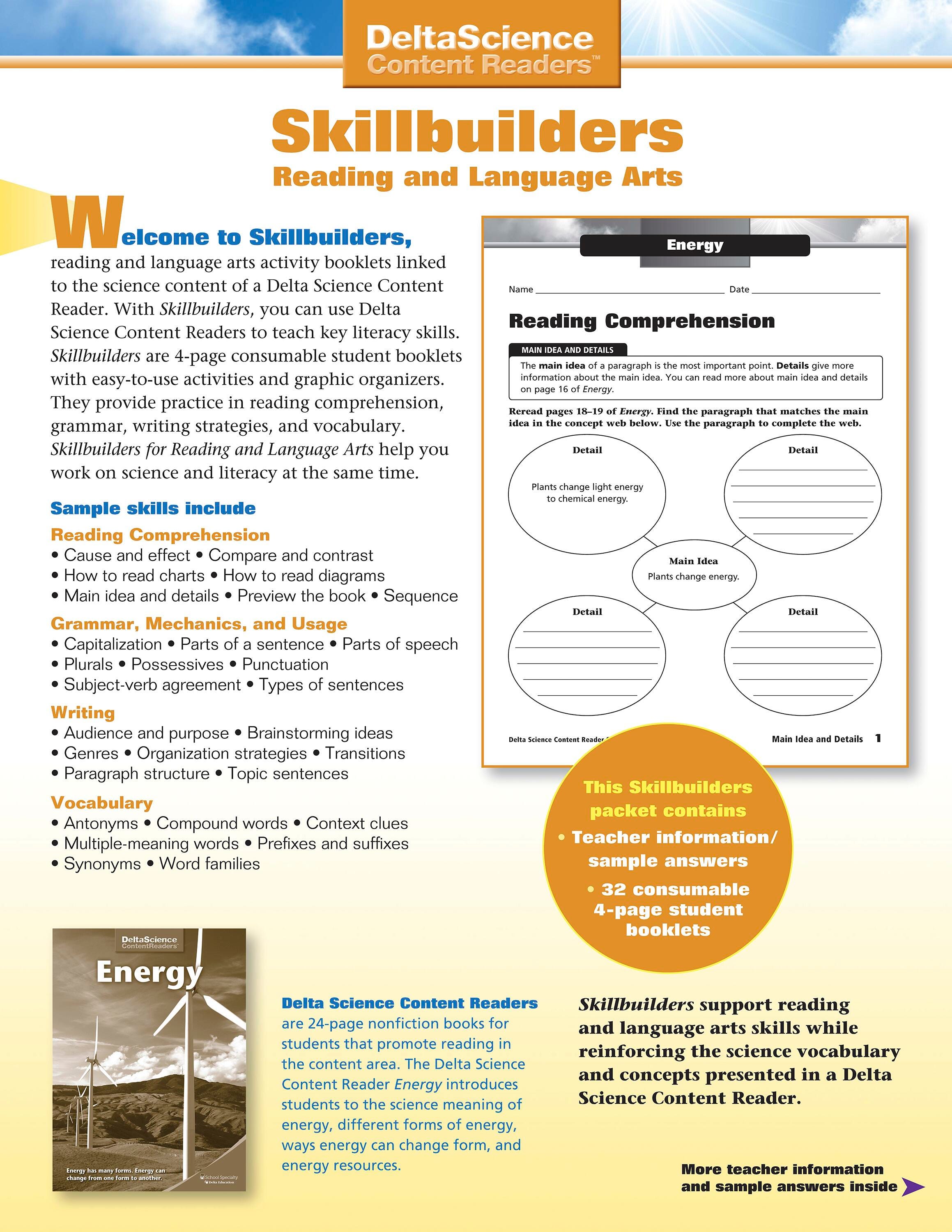 Delta Science Content Readers Energy Red and Purple Skillbuilders, Pack of 32, Item Number 1278163