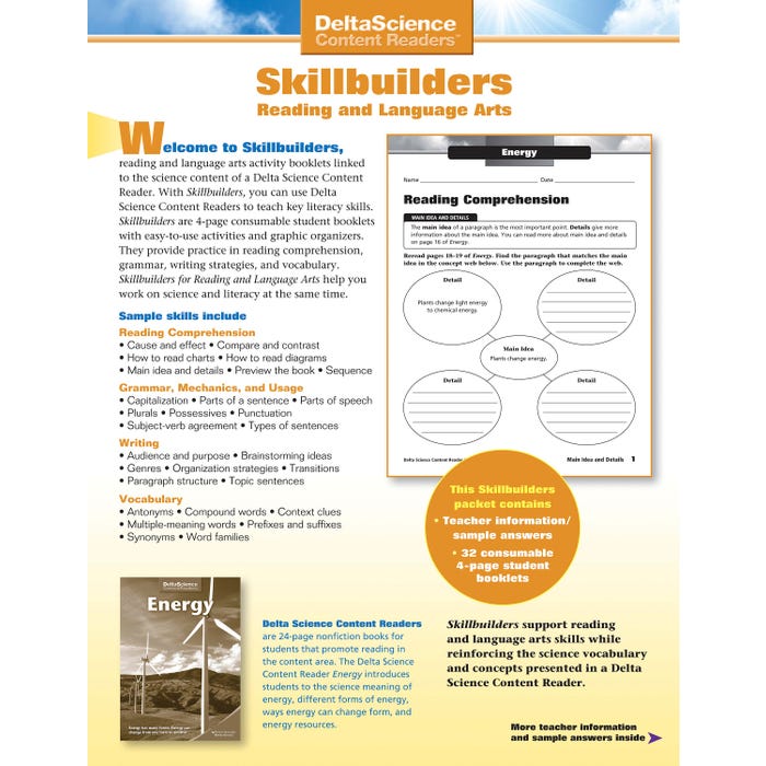 Delta Science Content Readers Energy Red and Purple Skillbuilders, Pack of 32