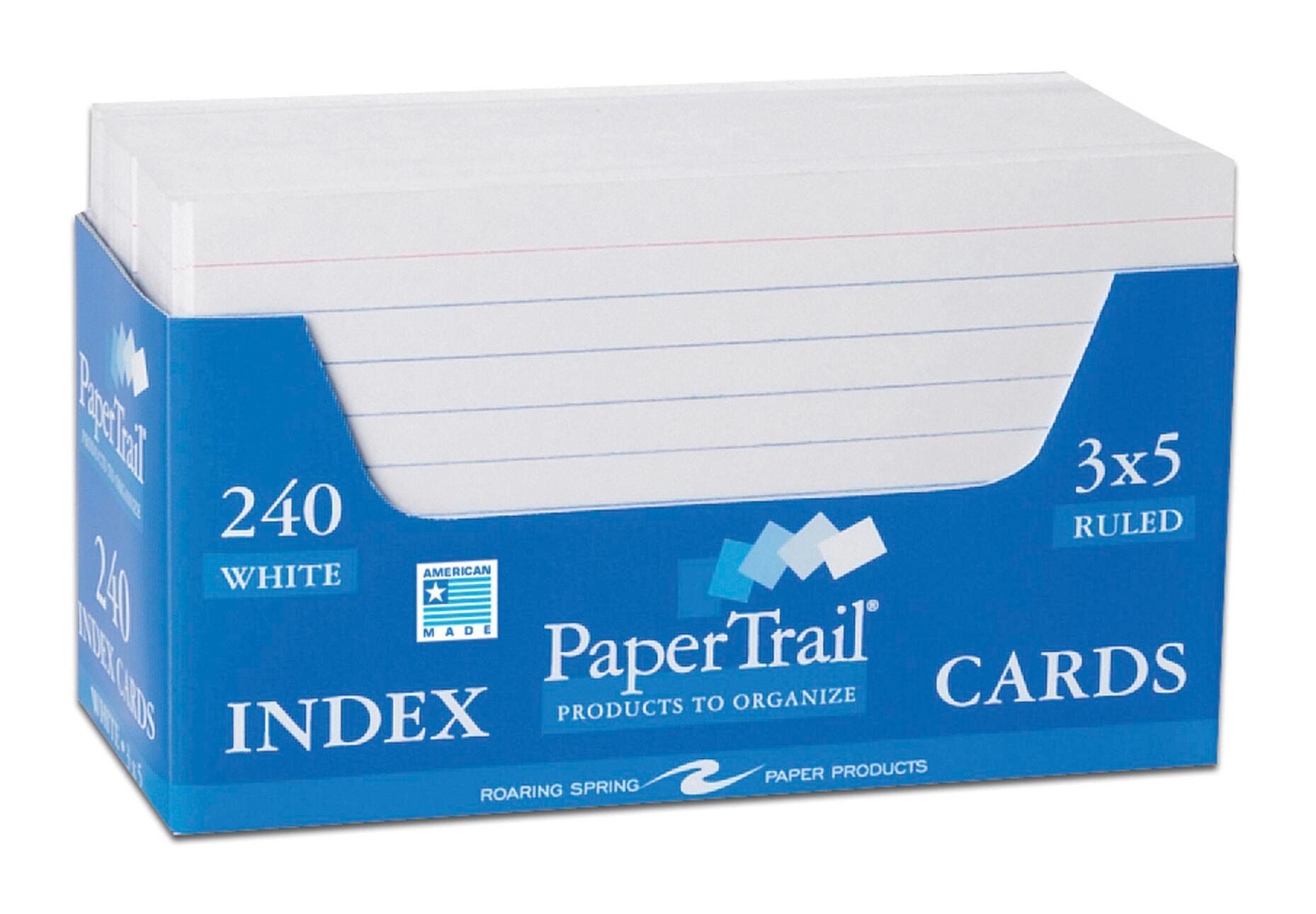 3X5 Ruled Index Cards, Item Number 067720