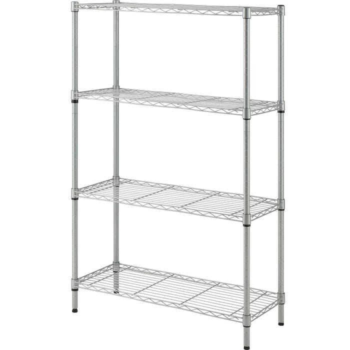 Lorell Light-duty Wire Shelving, 36 x 14 x 54 Inches, Silver