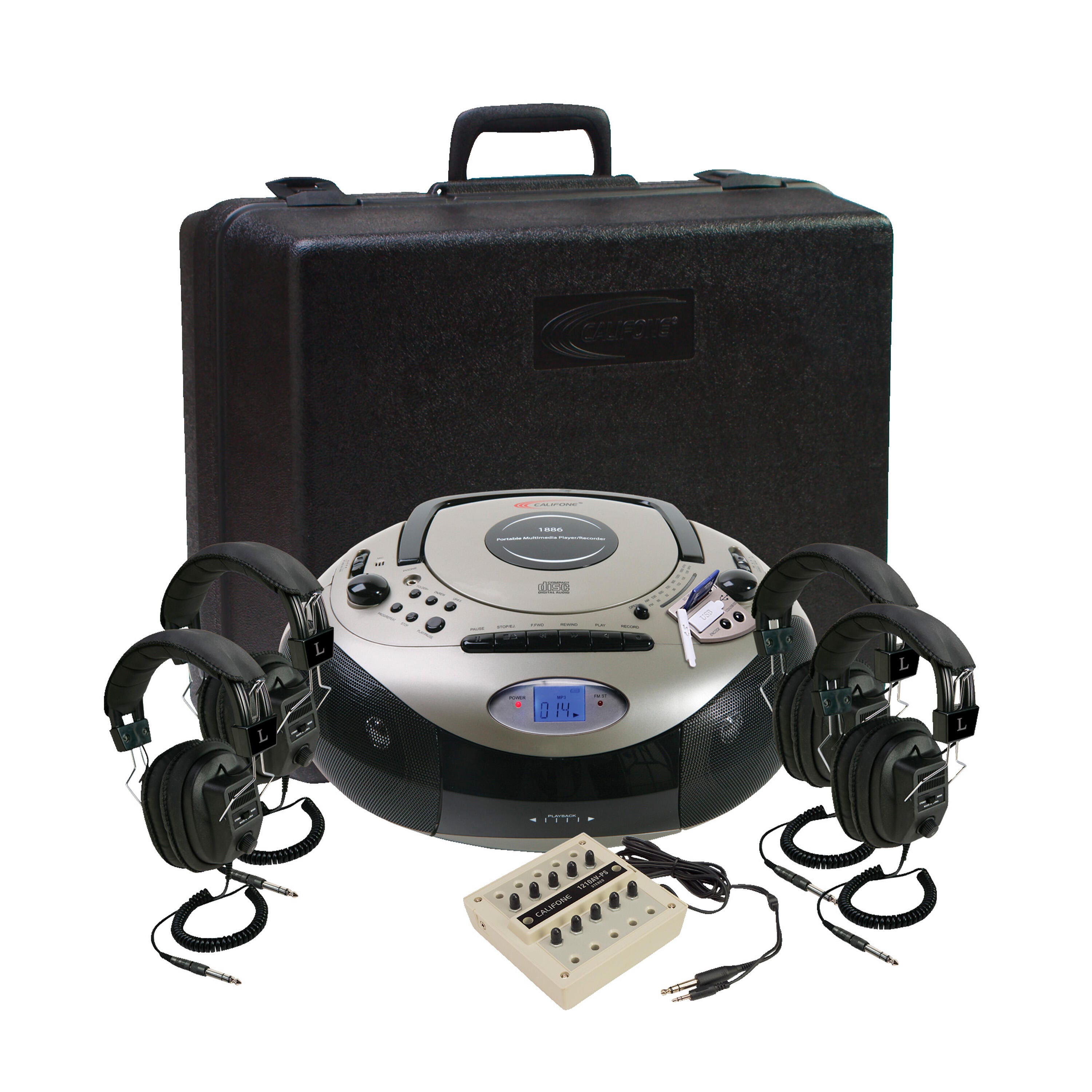 Califone Spirit 1886PLC SD 4-Person Listening Center for Classrooms 1544126