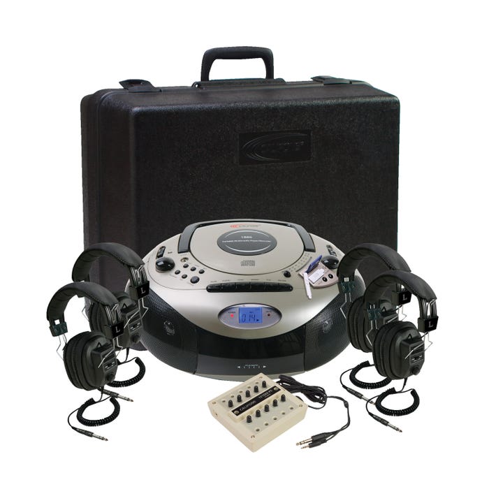 Califone Spirit 1886PLC SD 4-Person Listening Center for Classrooms