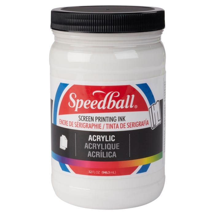 Speedball Permanent Acrylic Screen Printing Ink, Quart, White