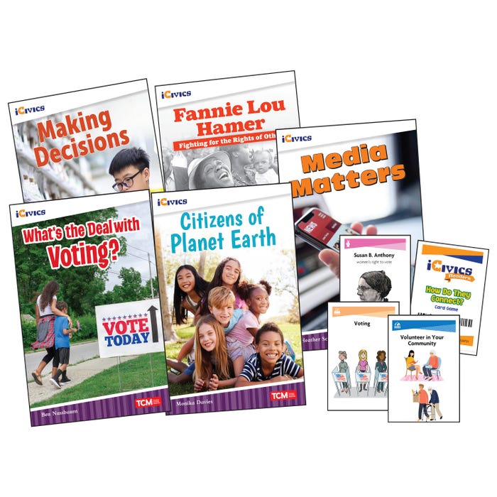 Teacher Created Materials Community & Social Awareness Book Set and Game Cards, Grade 4, Set of 6