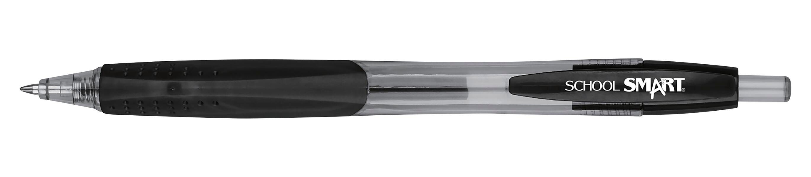 Image for School Smart Retractable Gel Pens with Grip, Black Ink, Pack of 12 from School Specialty